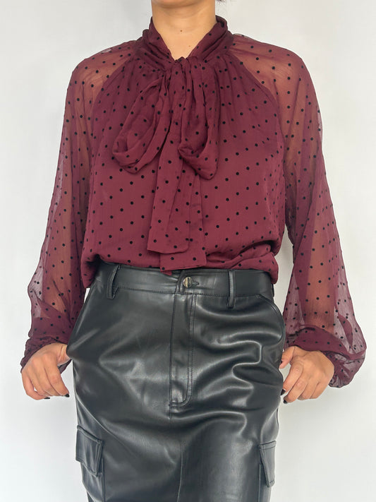 Camicia Fiocco Pois
