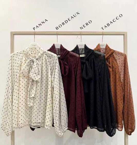 Camicia Fiocco Pois