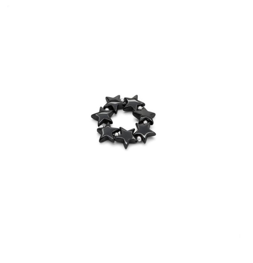 Anello elastico stelle grandi Ematite