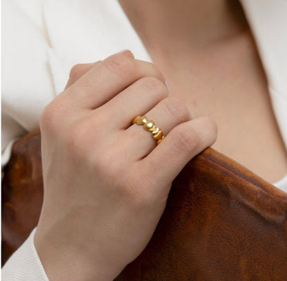Anello Cuori Bold